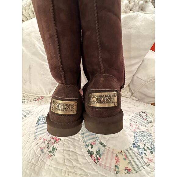 AUSTRALIA LUXE COLLECTIVE SHEEPSKIN COSY TALL BOOTS 7 - Picture 3 of 8